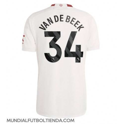 Camiseta Manchester United Donny van de Beek #34 Tercera Equipación Replica 2023-24 mangas cortas